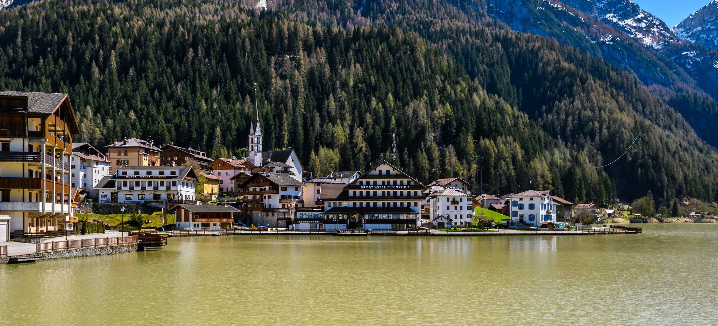 Dolomites, Italy Lakeside Village