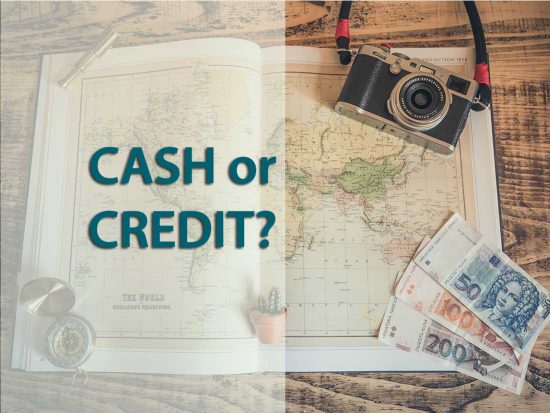 Cash or credit for Europe travel graphic