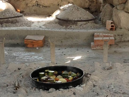 Cooking process at lunch in Croatia on cycling tour